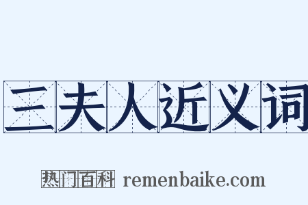 三夫人近义词是什么意思的图片